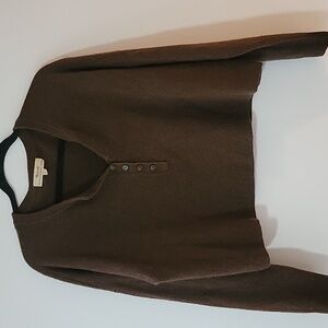 Madewell cropped cashmere henley